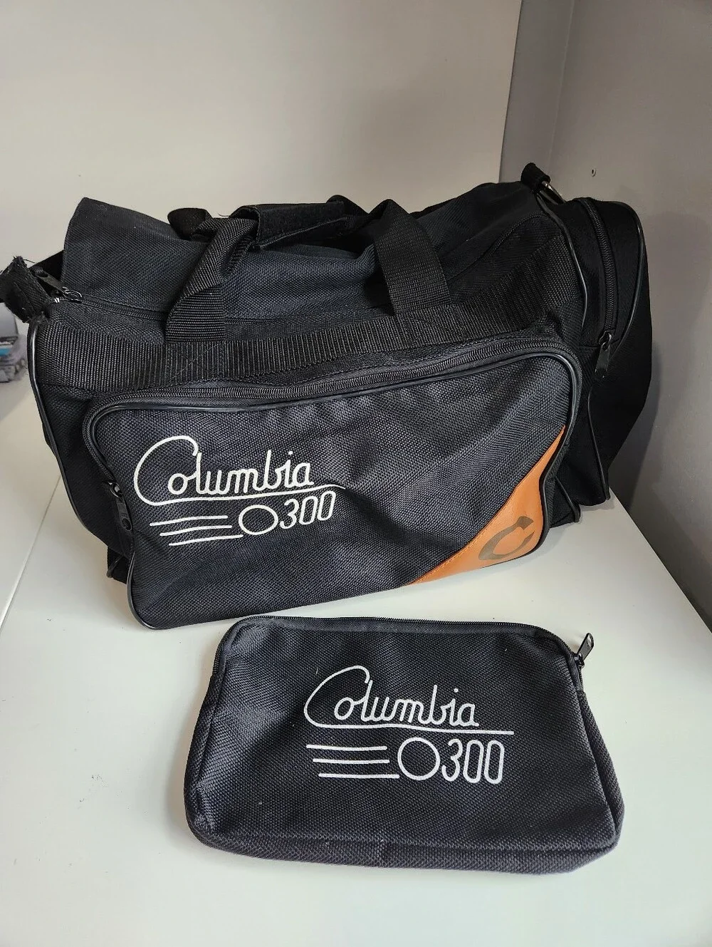 AS IS Vintage Columbia 300 2-Ball Tote Bowling Bag Interior Base Needs Repair